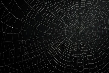Spider web on a black background.