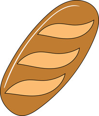 French Baguette Illustration