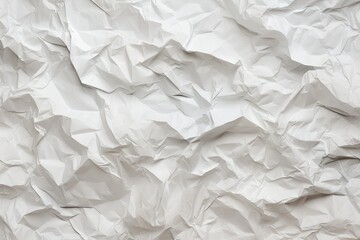 Obraz premium White crumpled paper background.