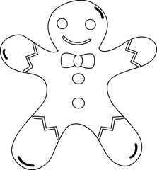 Gingerbread Outline Illustration