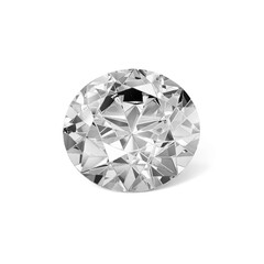 diamond on white background with high quality. 3d render