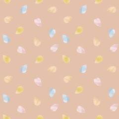 Seamless watercolor pattern, autumn leaves. suitable for textiles