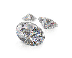 Large Clear Diamond. transparent background