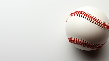 Baseball isolated on white, closeup with text space can use for advertising, ads, branding