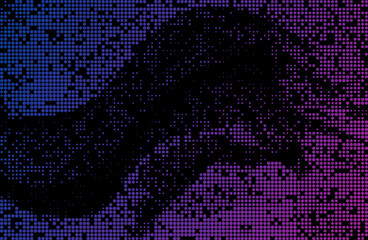 Blue and Purple Abstract Wave Halftone Background