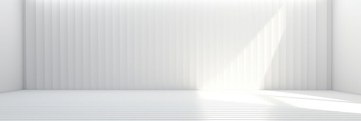 An empty white interior space for display background
