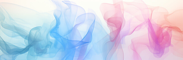 Abstract transparent background, colored smoke. Ethereal graphic design. AI generation