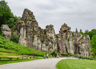Rocks in Teutoburg forest photo wallpaper background