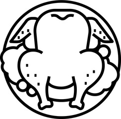 Chicken Outline Icon