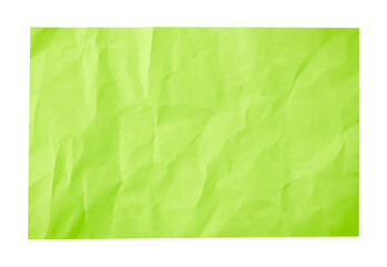damaged green paper isolated