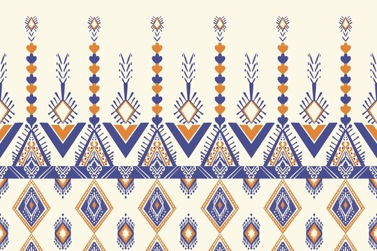 fabric background  lines tribai boho Aztec textile fabric Flower  seamless two tone  ethnic  ikat  design for background carpet wallpaper clothing wrapping batik fabric style 