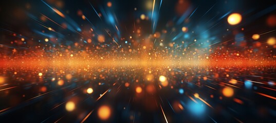 Colorful space glitter lights spark burst background. Generative AI technology.