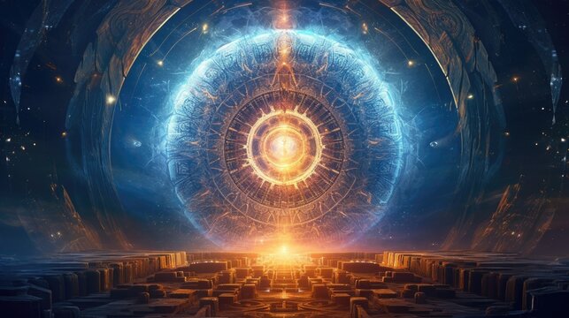 Gateway to Another Universe. Explore the Enchanting Image of a Celestial Portal
