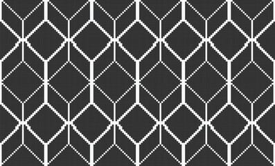 black and white pattern background in pixel art style