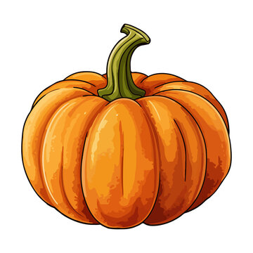 Halloween pumpkin sticker style