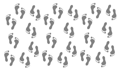 Naklejka na ściany i meble set of foot prints illustration