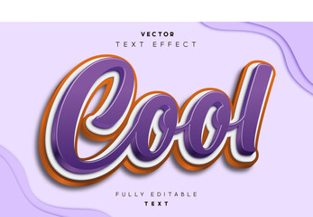cool 3d text style effect