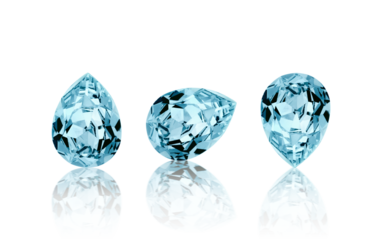 macro stone mineral faceted aquamarine transparent background