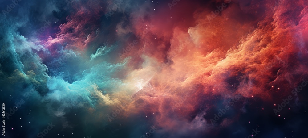 Canvas Prints galaxy nebula gas storm clouds background. generative ai technology.