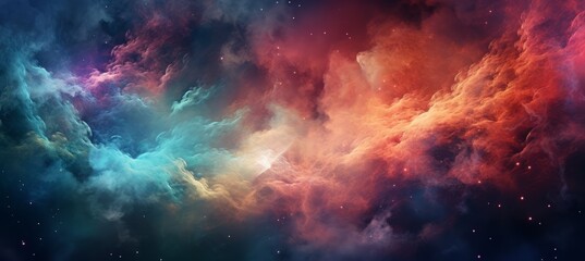 Fototapeta na wymiar Galaxy nebula gas storm clouds background. Generative AI technology.