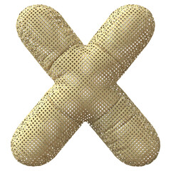 Letter X Texture Wood