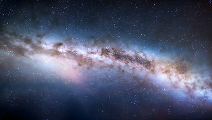 Panorama milky way galaxy with stars and space dust in the universe - ai generative