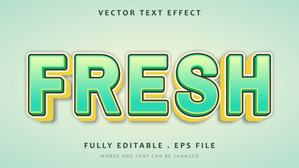 Modern Gradient Fresh Editable Text Effect Design Template