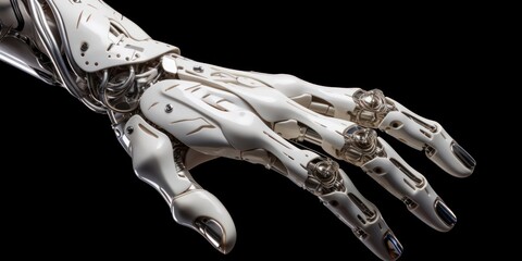 Robotic hand and arm. Generative AI