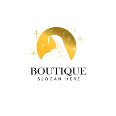 minimalistic logo design illustration can be used for women's clothing products, symbol, sign, online shop logo, clothing special logo, boutique