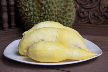 Durian 'Monthong', Durio Zibethinus. It's very delicious breed fruit, large, fragrant, sweet,...