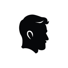 Man head with beard and mustache isolated on white background. Design element for label, emblem, sign. Vector illustration stock illustration