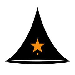 Fototapeta premium Witch's hat icon vector illustration