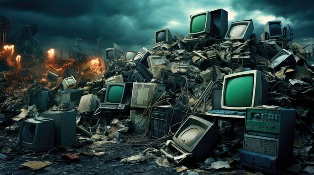 E-Waste and Electronic Pollution,the growing problem of electronic waste and its improper disposal.generative ai .