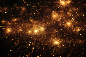 Fototapeta na wymiar Closeup Of Sparkler Sparks Forming An Enchanting Pattern. Generative AI