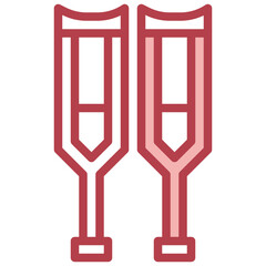 crutch line icon,linear,outline,graphic,illustration