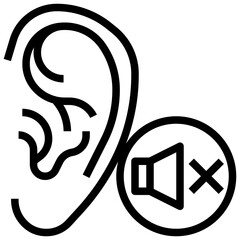 ear line icon,linear,outline,graphic,illustration