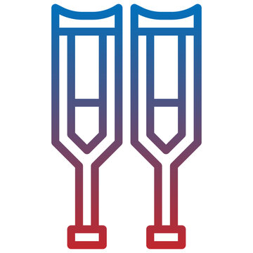 recommend clip art: crutch line icon,linear,outline,graphic,illustration