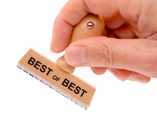 best of best printed on rubber stamp
