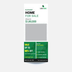 Real estate agency roll up banner design or pull up banner template