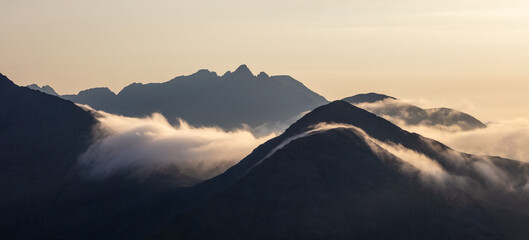 The Black Cuillin Mountains from Beinn na Caillich, Isle of Skye, Scotland Landscape