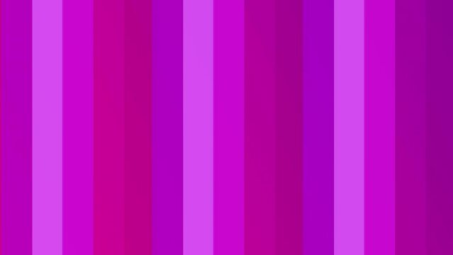 70S BOLD AND VIBRANT COLORS: MOVING SPECTRUM OF COLOURFUL GRADIENT STRIPES. ELEGANT AND RETRO GEOMETRIC DESIGN. CHAOTICALLY LOOPING STOCK VIDEO BACKDROP IN 4K UHD. VERTICAL STRIPES BG. VINTAGE COLORS.