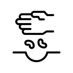 seeding line icon illustration vector graphic. Simple element illustration vector graphic, suitable for app, websites, and presentations isolated on white background