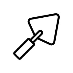 trowel line icon illustration vector graphic. Simple element illustration vector graphic, suitable for app, websites, and presentations isolated on white background