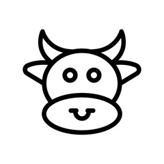 cow line icon illustration vector graphic. Simple element illustration vector graphic, suitable for app, websites, and presentations isolated on white background