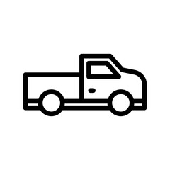 pickup truck line icon illustration vector graphic. Simple element illustration vector graphic, suitable for app, websites, and presentations isolated on white background