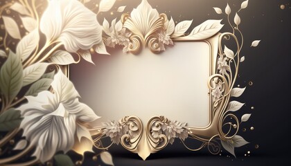 luxurious and elegant blank frame for wedding events generative ai