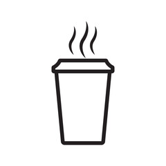 coffee paper cup icon design vector