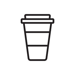 coffee paper cup icon design vector
