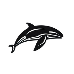 Fototapeta premium Vector whale fish silhouette vector hand drawn