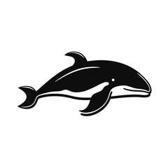 Obraz premium Vector whale fish silhouette vector hand drawn